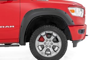 Ram 1500 Fender Flares - Rough Country - Pocket - Unpainted - Flat Black - '19-'23